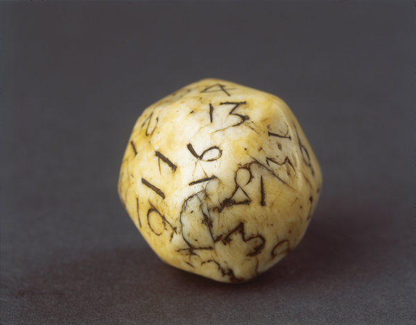 A Rare Marine Ivory Teetotum Gambling Ball